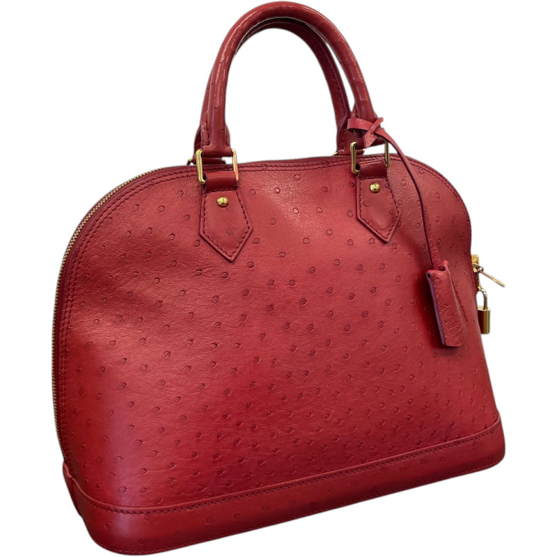 Women's Ostrich Alma Pm Bag Red