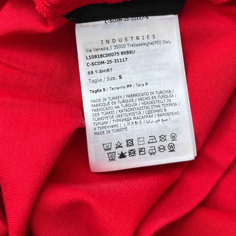 Men's SS Logo Print T-Shirt Red Size S
