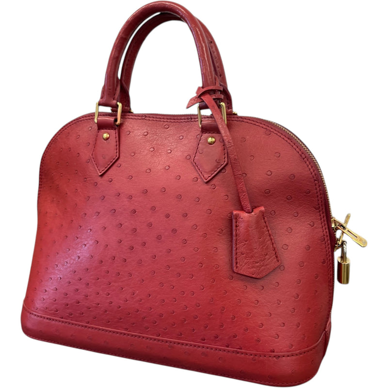 Women's Ostrich Alma Pm Bag Red