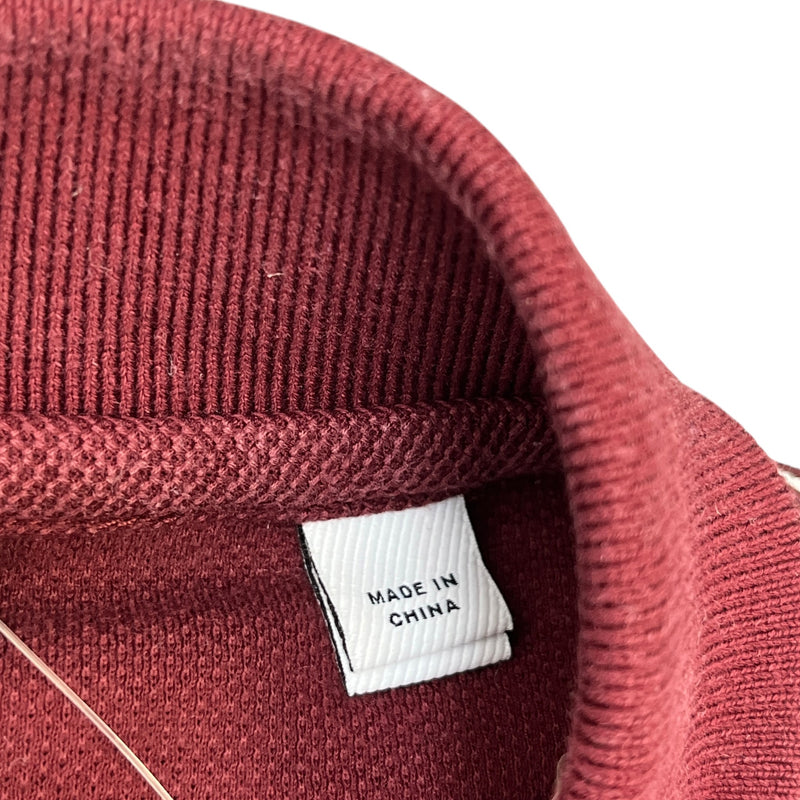 Men's Logo Tape Polo Shirt Burgundy Size M