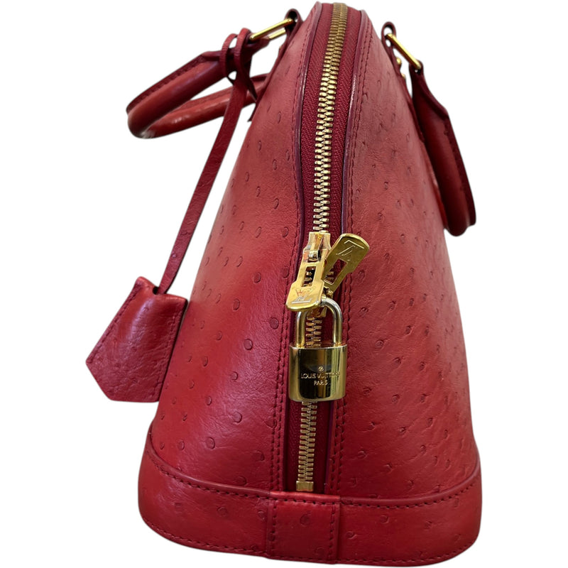 Women's Ostrich Alma Pm Bag Red