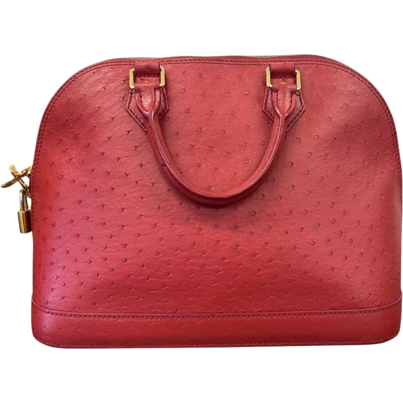 Women's Ostrich Alma Pm Bag Red