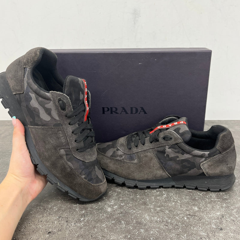 Men's Camo Runner Low Trainers Black Size EU 43.5 / UK 9.5