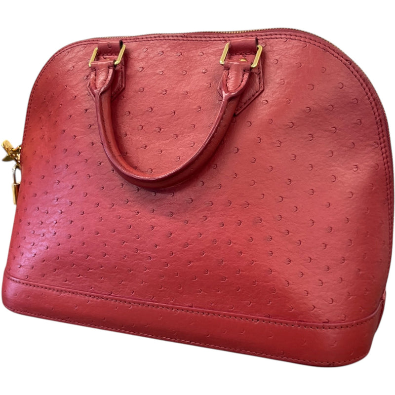 Women's Ostrich Alma Pm Bag Red