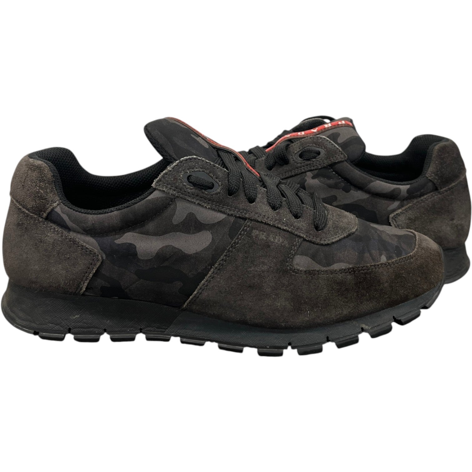 Men's Camo Runner Low Trainers Black Size EU 43.5 / UK 9.5 - Photo 2