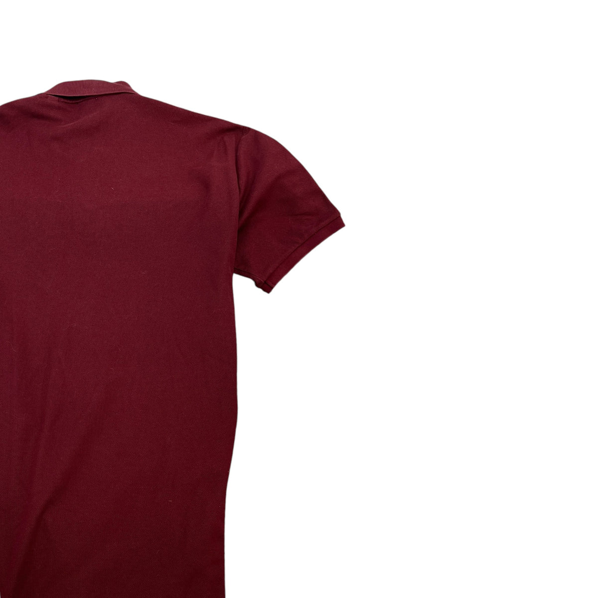 Men's Logo Tape Polo Shirt Burgundy Size M - Photo 4
