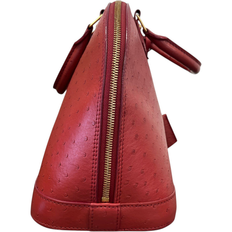 Women's Ostrich Alma Pm Bag Red