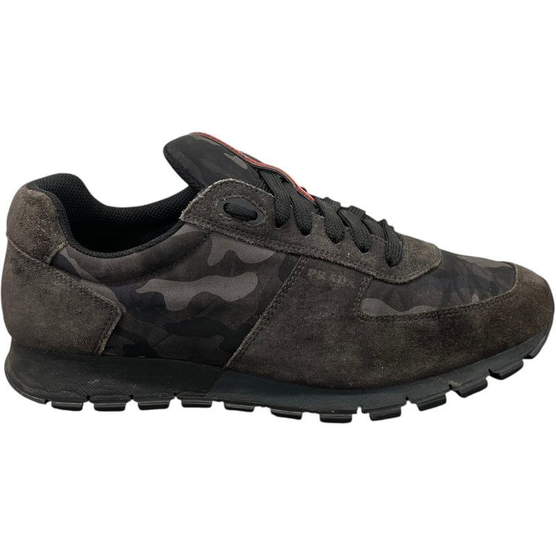 Men's Camo Runner Low Trainers Black Size EU 43.5 / UK 9.5