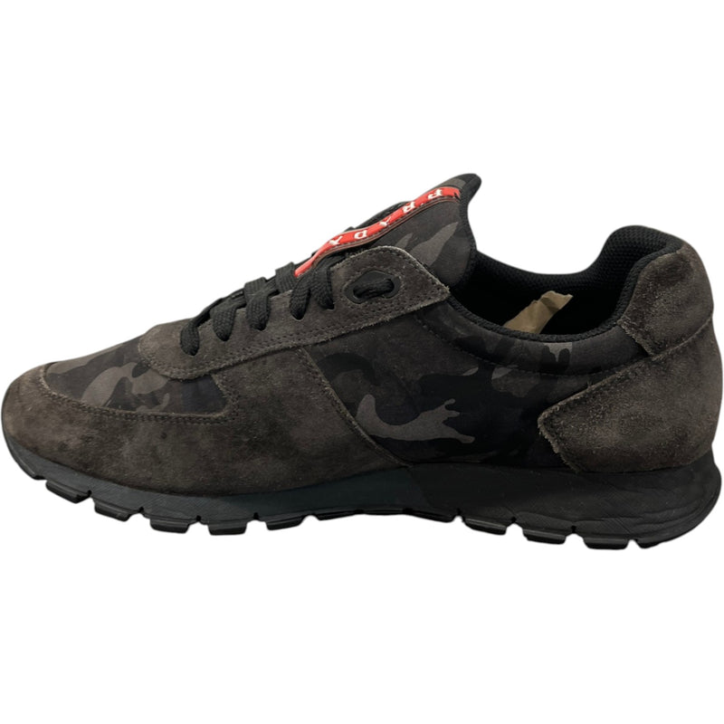 Men's Camo Runner Low Trainers Black Size EU 43.5 / UK 9.5