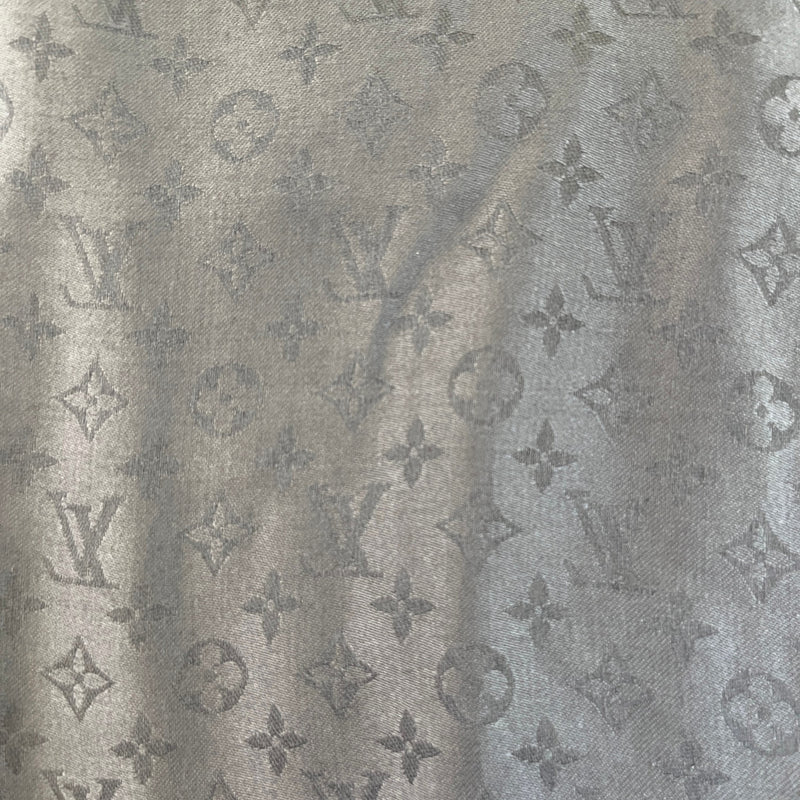Women's Monogram Shawl Grey