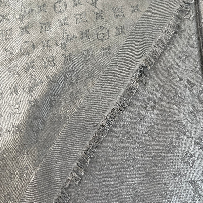 Women's Monogram Shawl Grey