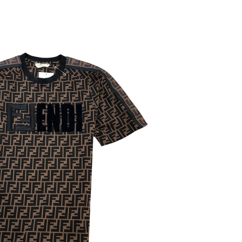 Men's FF Monogram T-Shirt Brown Size XS