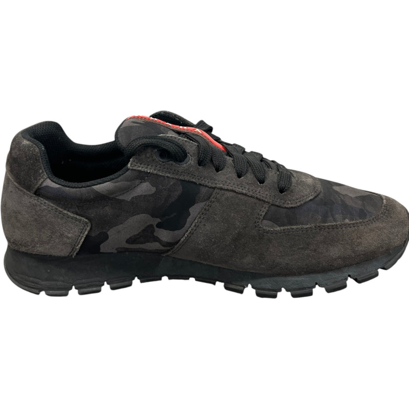 Men's Camo Runner Low Trainers Black Size EU 43.5 / UK 9.5