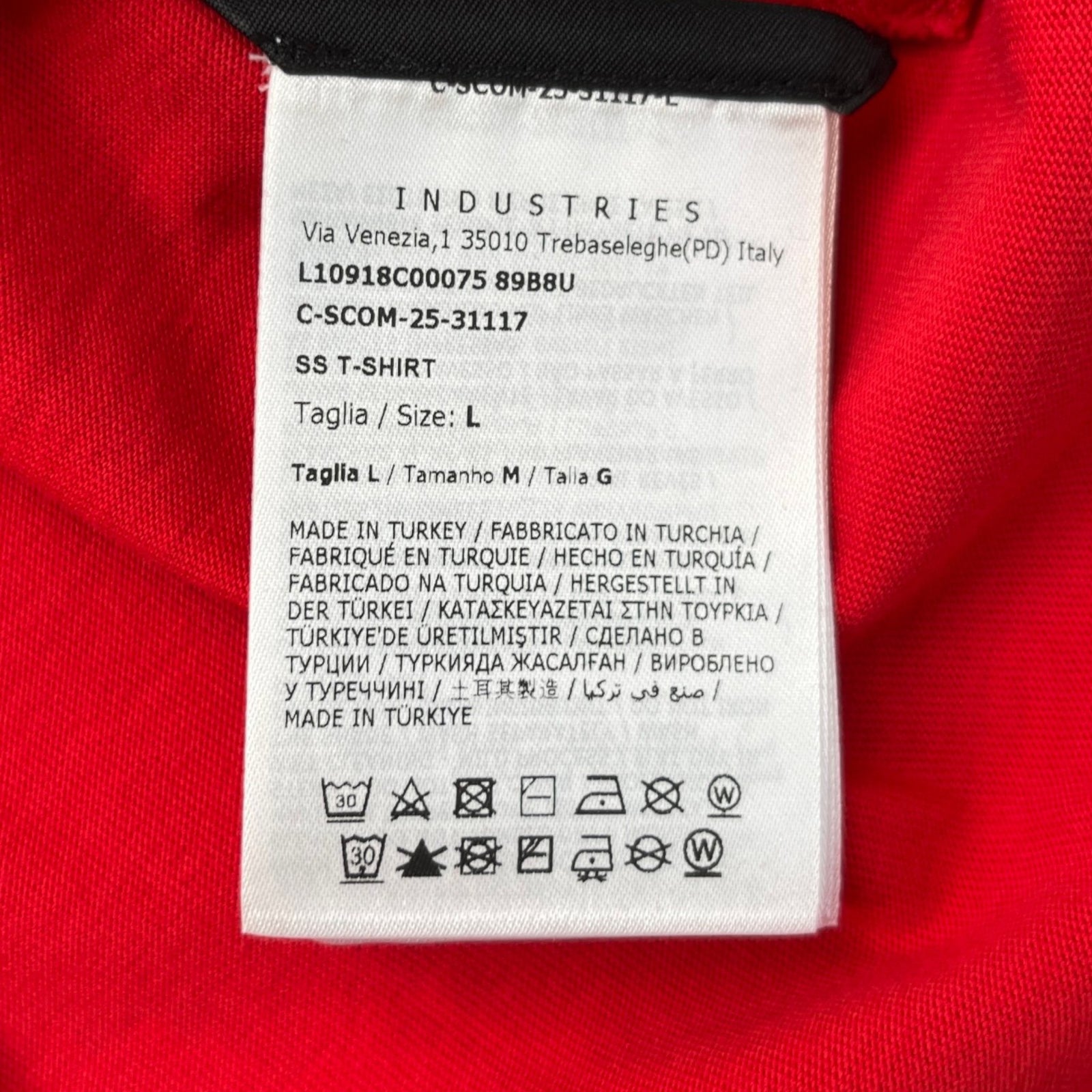 Men's SS Logo Print T-Shirt Red Size L - Photo 11