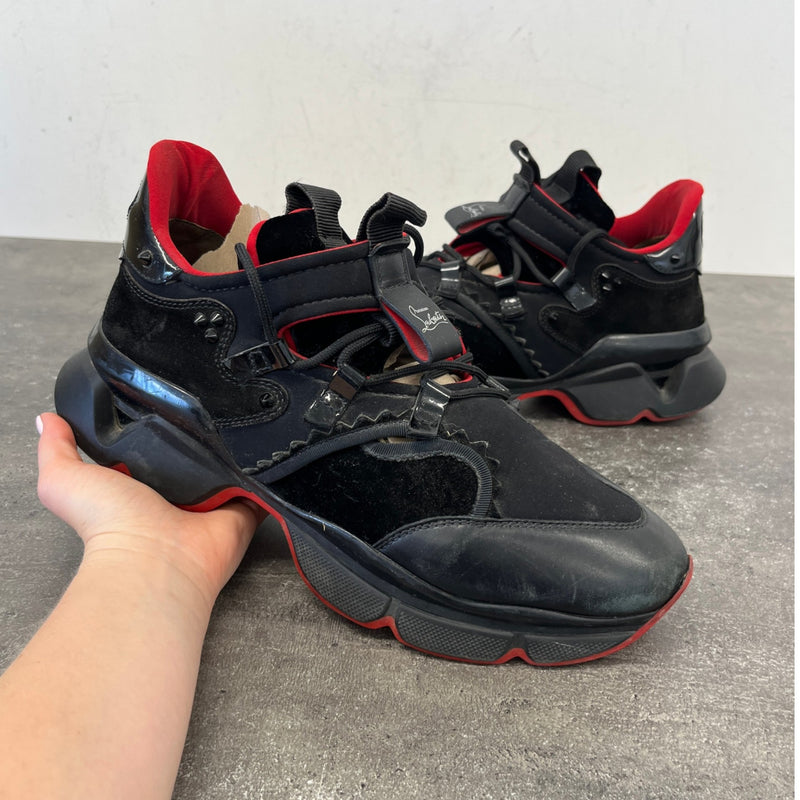 Men's Red Runner Low Trainers Black Size EU 43 / UK 9