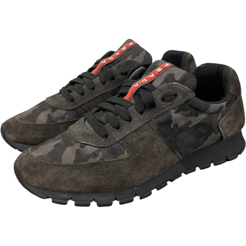 Men's Camo Runner Low Trainers Black Size EU 43.5 / UK 9.5