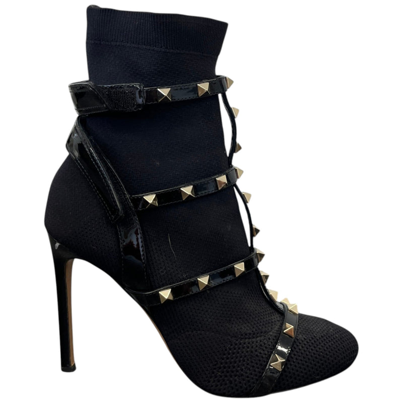 Women's Rockstud Ankle Boot Heels Black Size EU 37 / UK 4