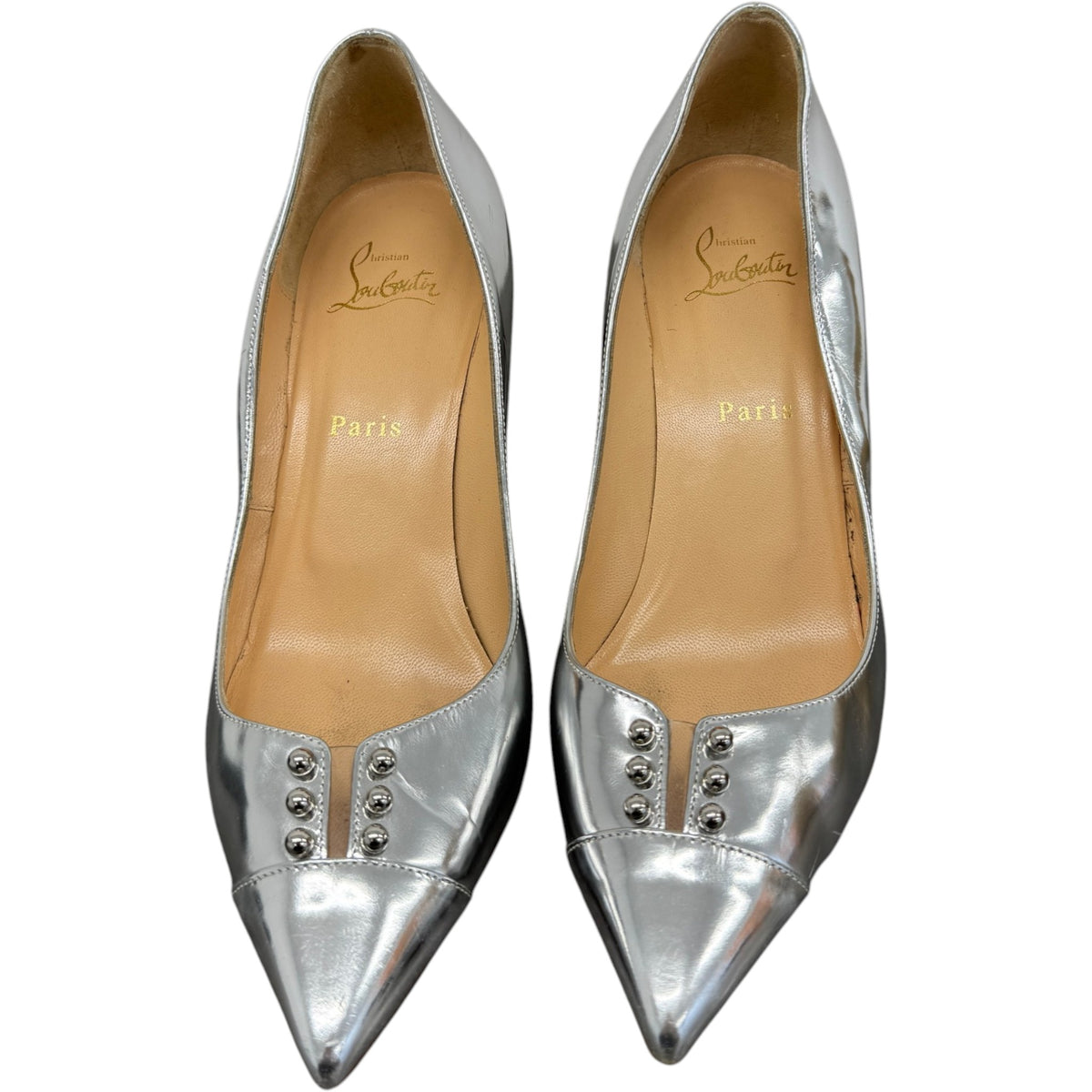 Women's Metallic Pump Heels Silver Size UK 6.5 / EU 39.5 - Photo 6