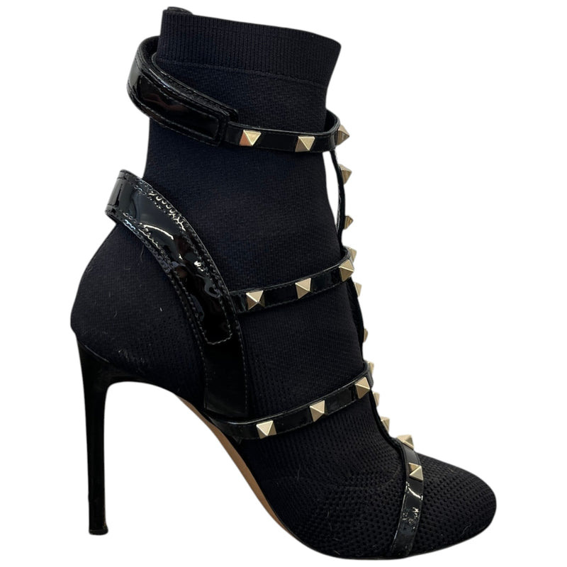 Women's Rockstud Ankle Boot Heels Black Size EU 37 / UK 4