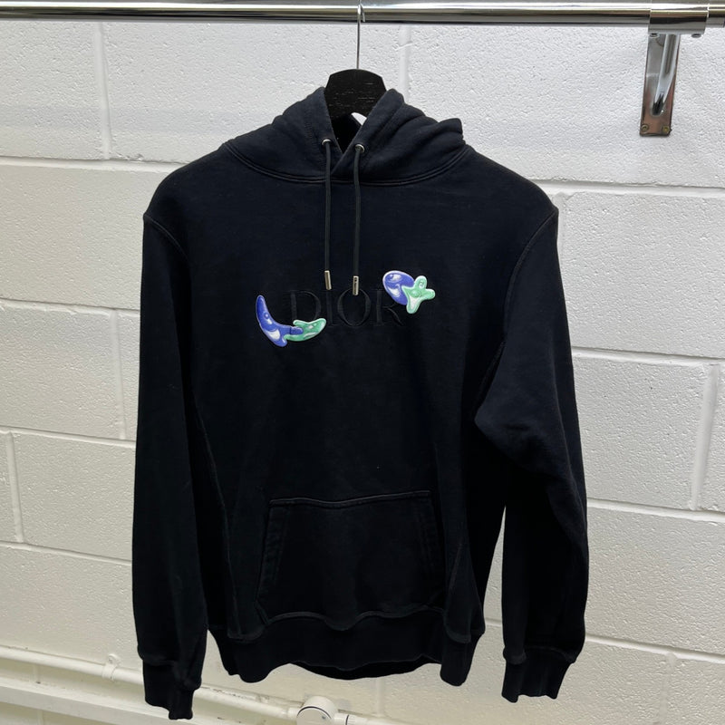 Men's X Kenny Scharf Embroidered Logo Hoodie Black Size XXS