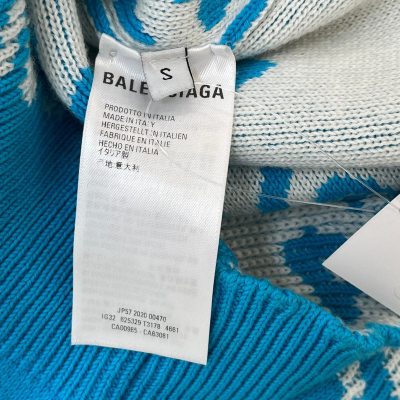 Men's All Over Logo Jumper Blue Size S