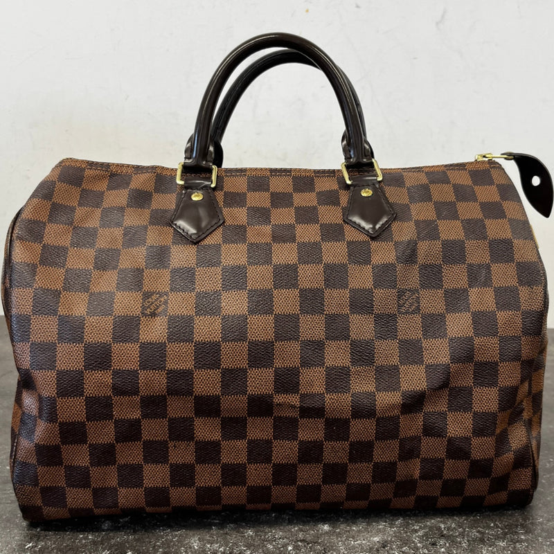 Women's Damier Ebene Speedy 35 Bag Brown