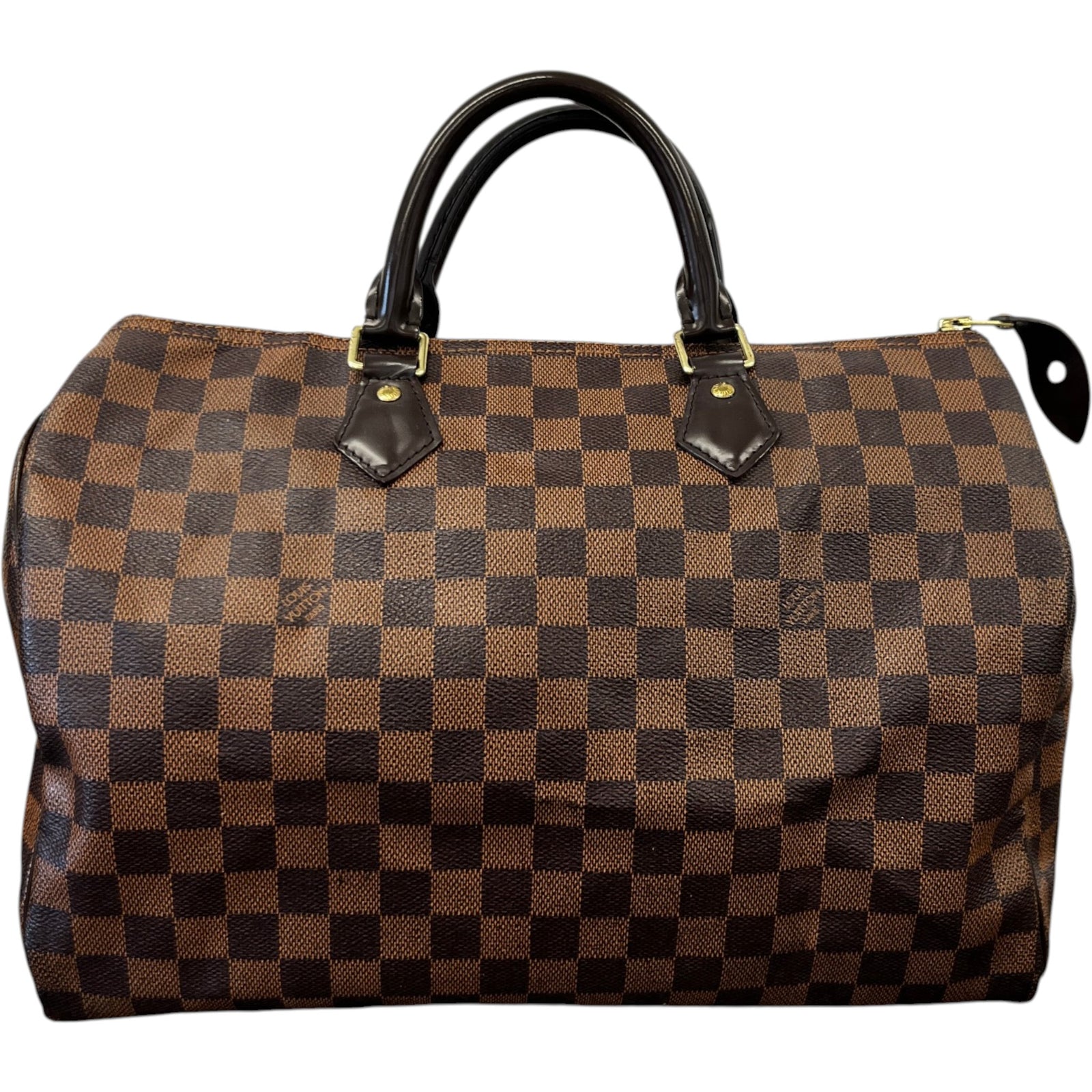 Women's Damier Ebene Speedy 35 Bag Brown - Photo 1