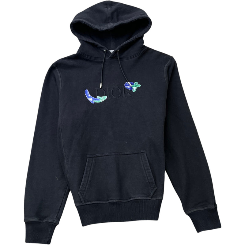 Men's X Kenny Scharf Embroidered Logo Hoodie Black Size XXS