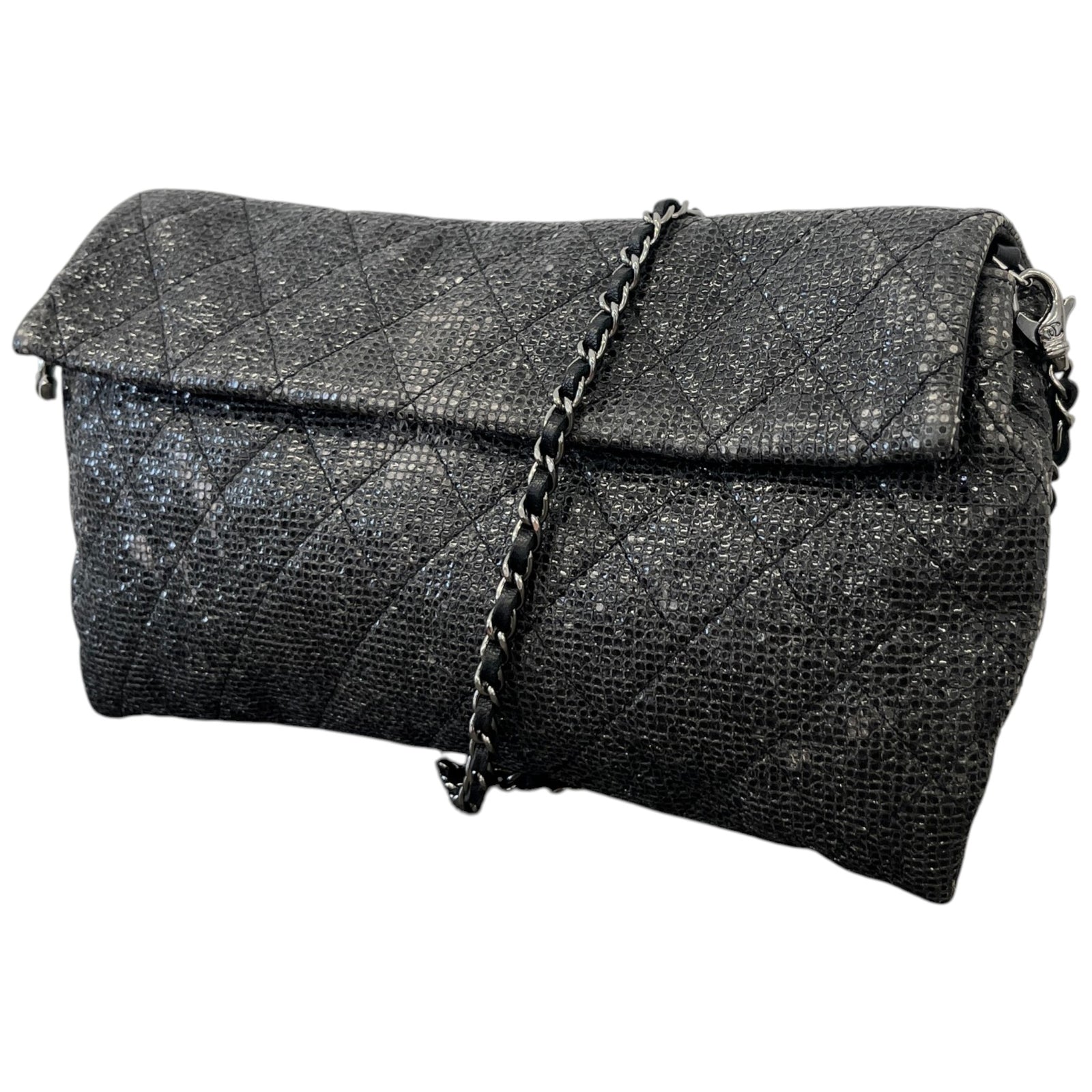 Women's Limited Edition Iridescent Wallet On Chain Bag Black - Photo 5