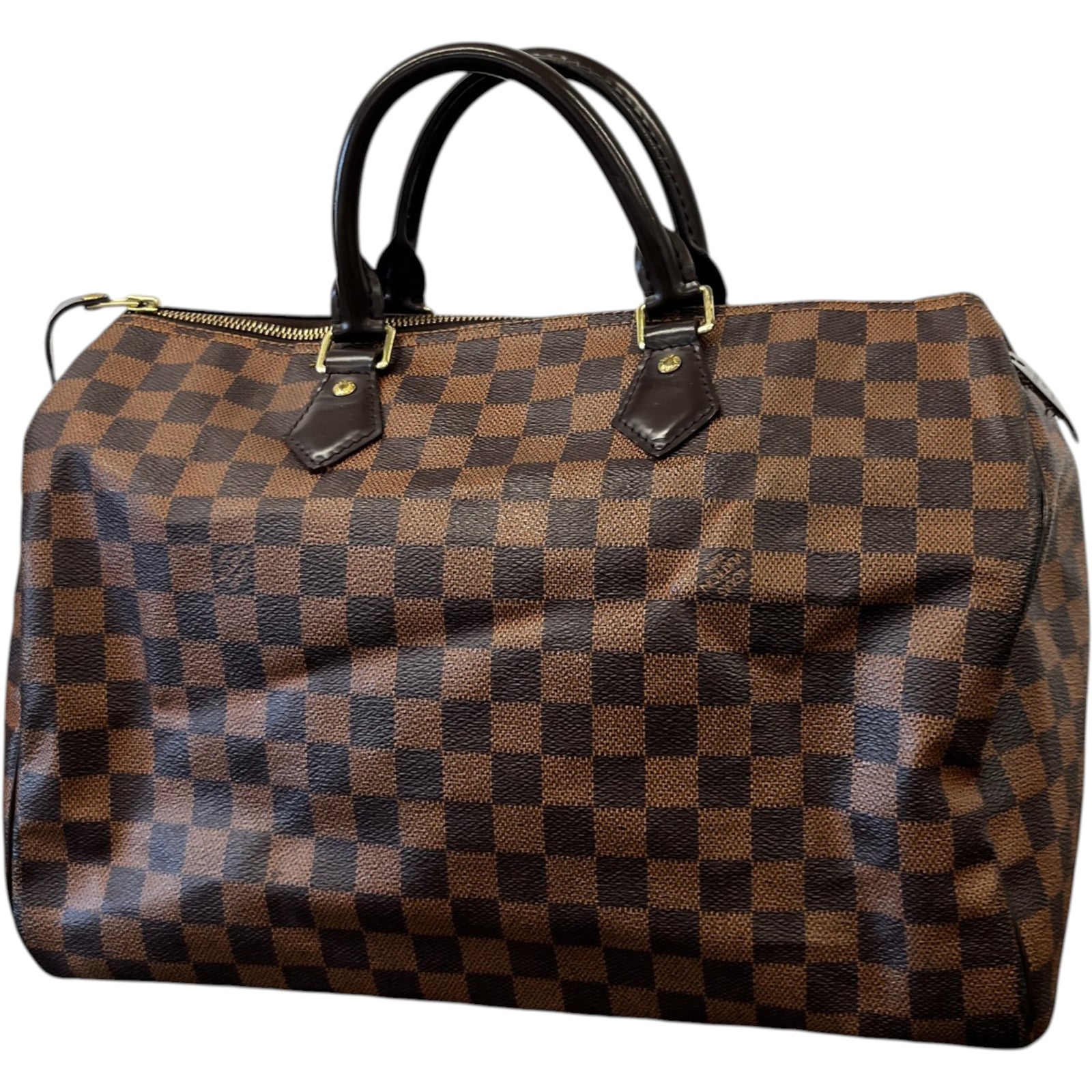 Women's Damier Ebene Speedy 35 Bag Brown - Photo 9