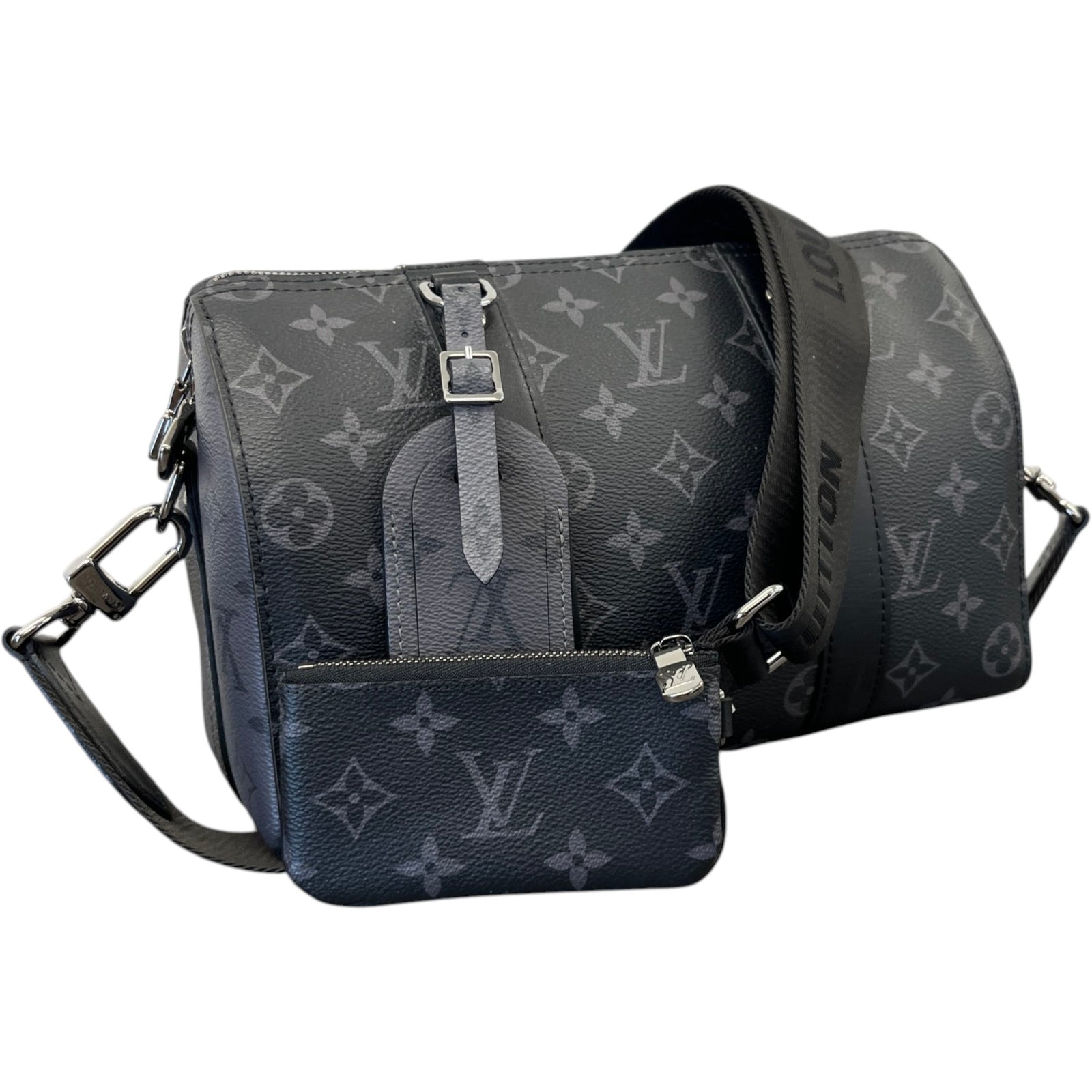 Men's Monogram Eclipse City Keepall Bag Charcoal - Photo 4