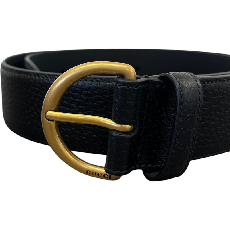 Men's D-Ring Belt Black Size 34"