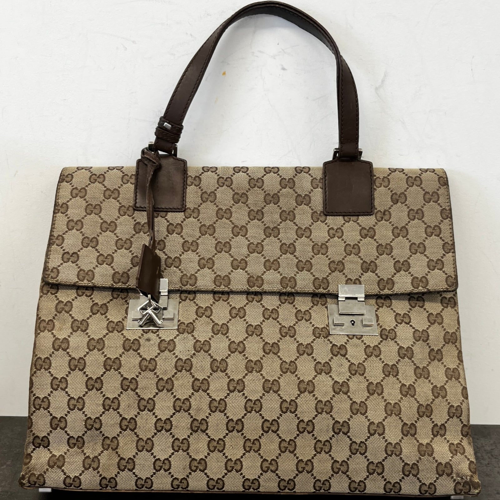 Men's Gg Supreme Business Bag Beige - Photo 12