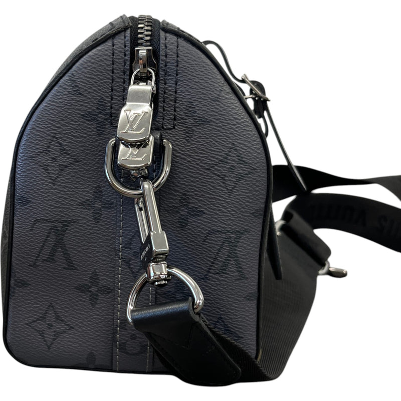 Men's Monogram Eclipse City Keepall Bag Charcoal