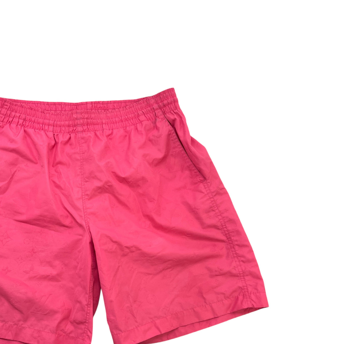 Men's Monogram Embossed Swim Shorts Pink Size M / W32 - Photo 3
