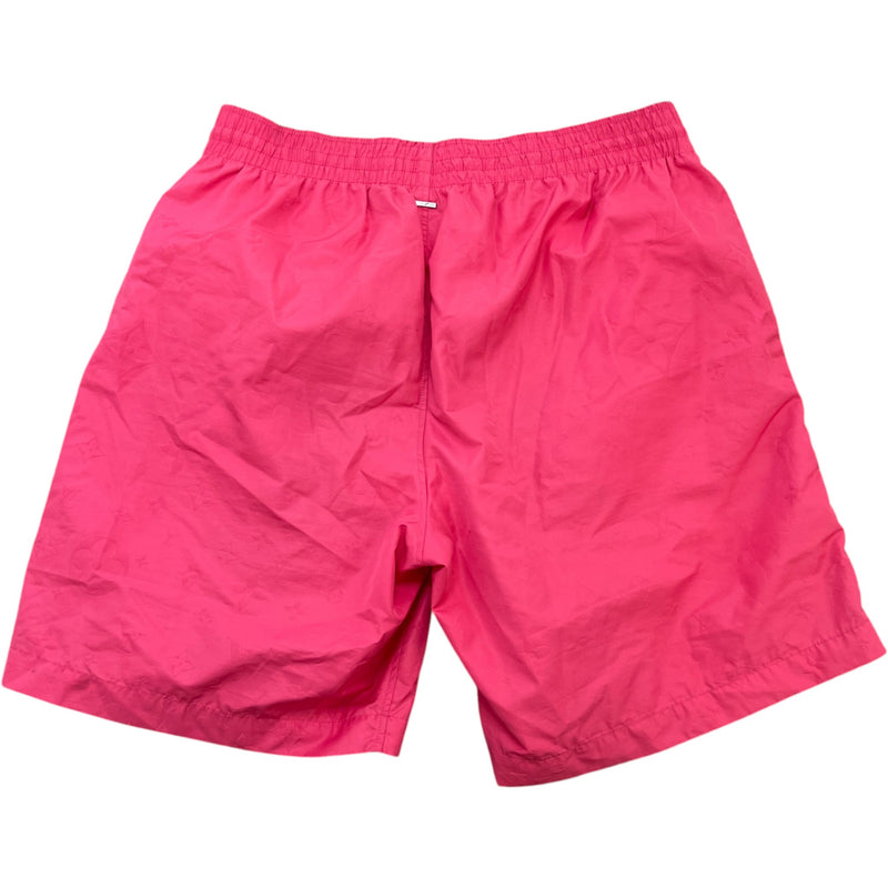Men's Monogram Embossed Swim Shorts Pink Size M / W32