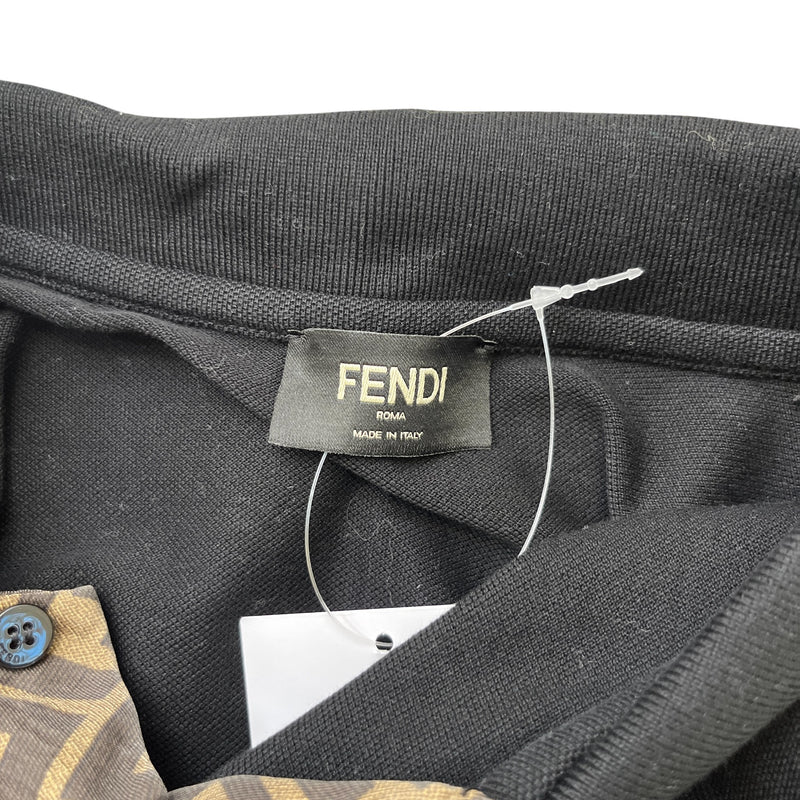 Men's Ff Zucca Polo Shirt Black Size M