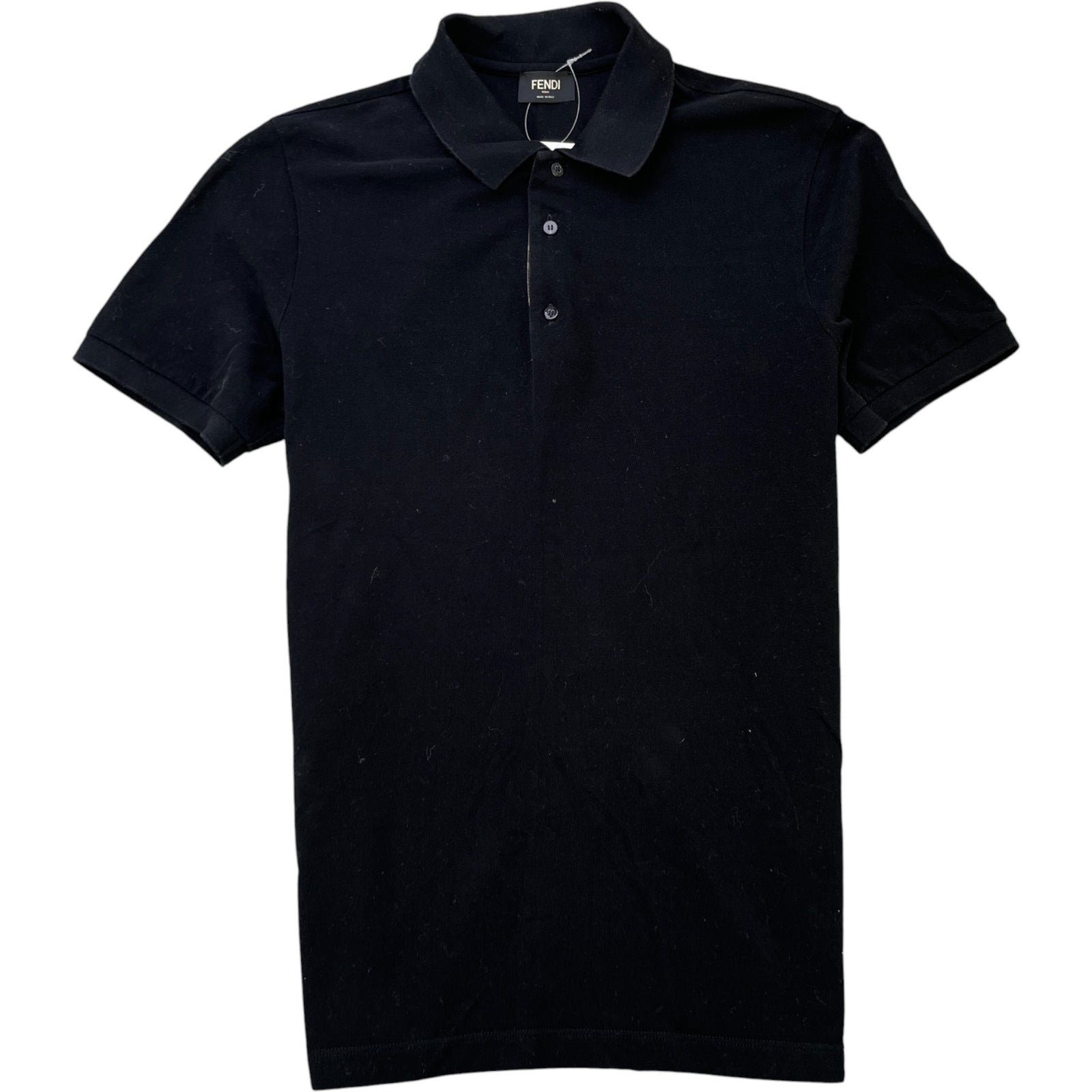 Men's Ff Zucca Polo Shirt Black Size M - Photo 1