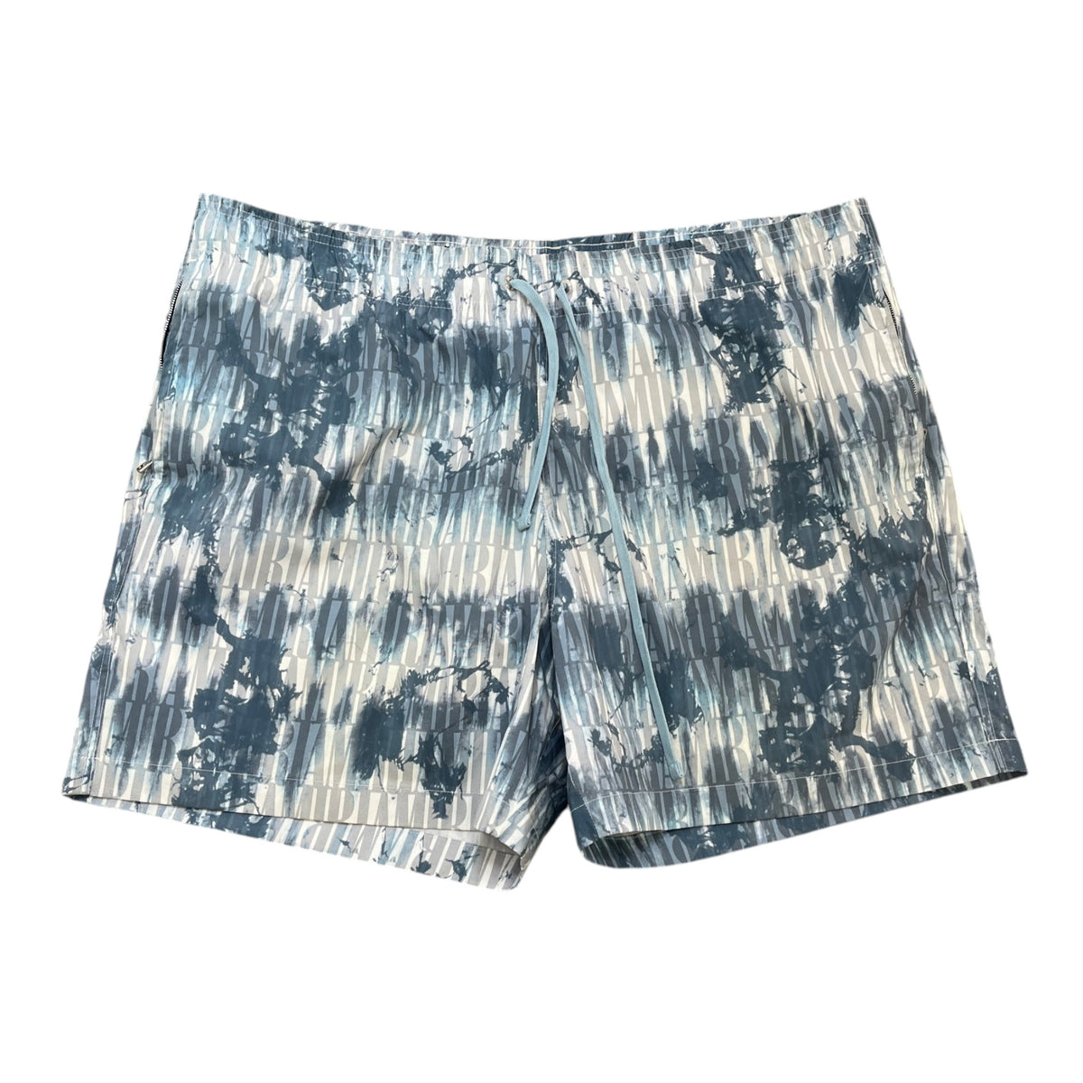 Men's Tie-Dye Logo Print Swim Shorts Blue Size XXL / W38 - Photo 1