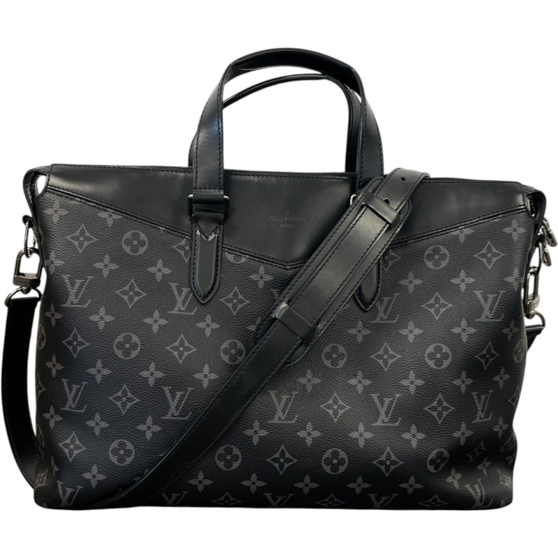 Men's Monogram Eclipe Explorer Briefcase Bag Black