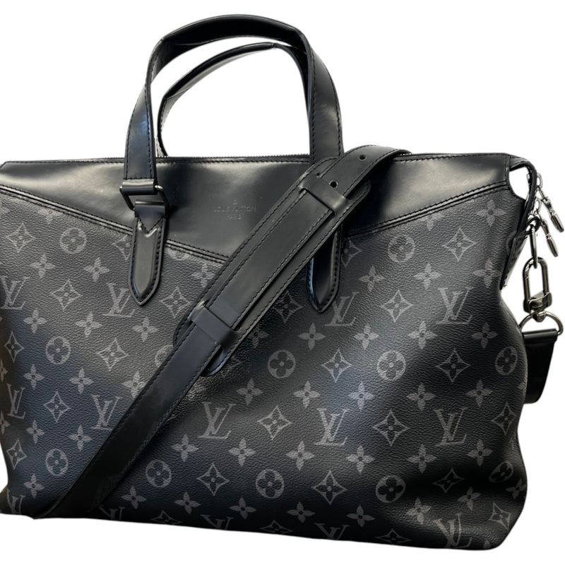 Men's Monogram Eclipe Explorer Briefcase Bag Black