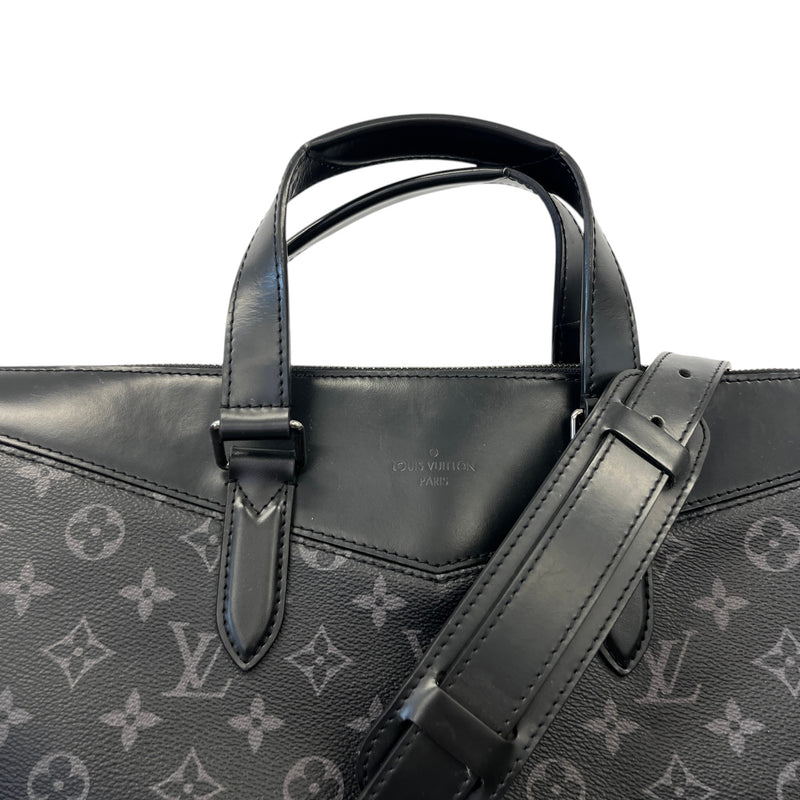 Men's Monogram Eclipe Explorer Briefcase Bag Black
