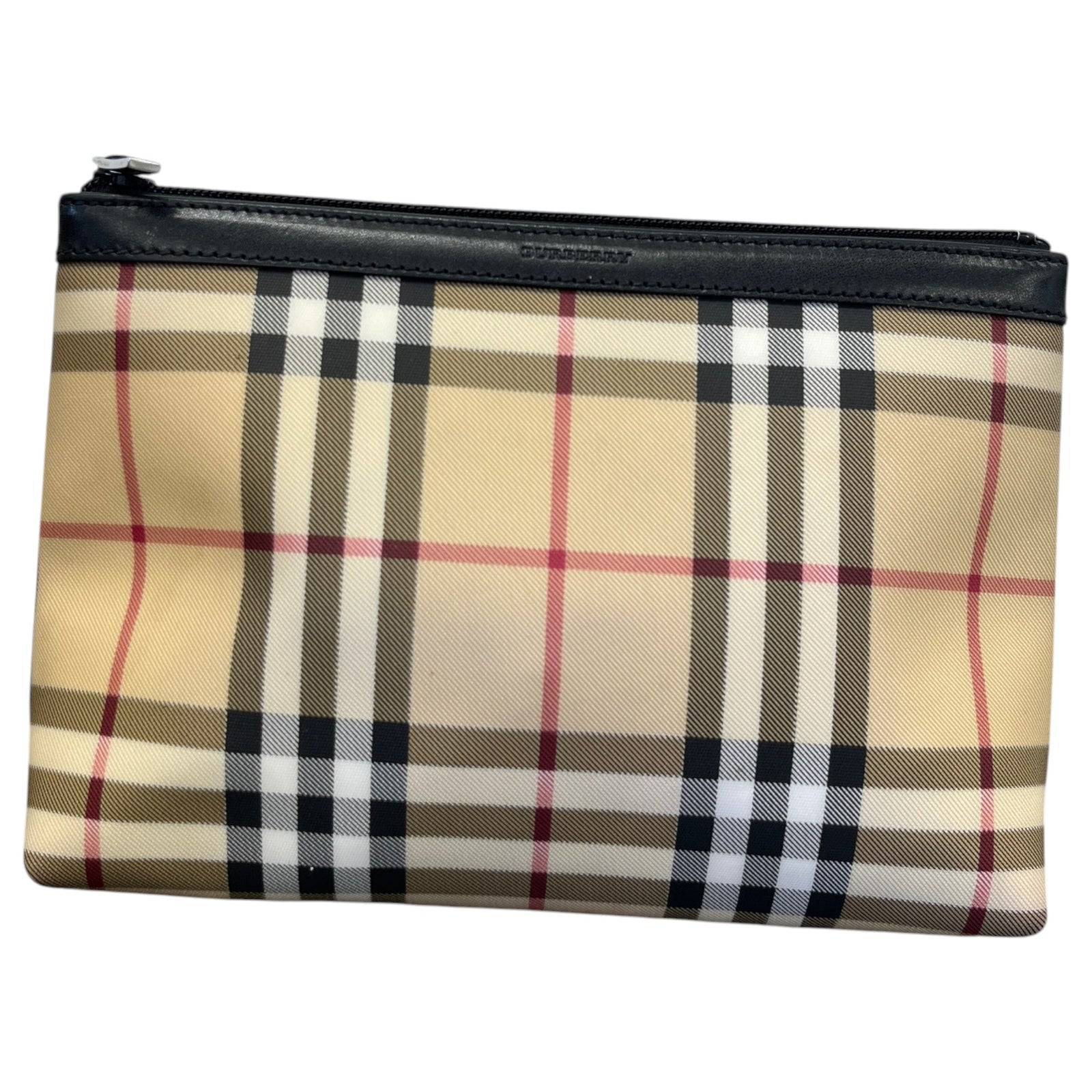 Women's Checkered Toiletry Bag Beige - Photo 1