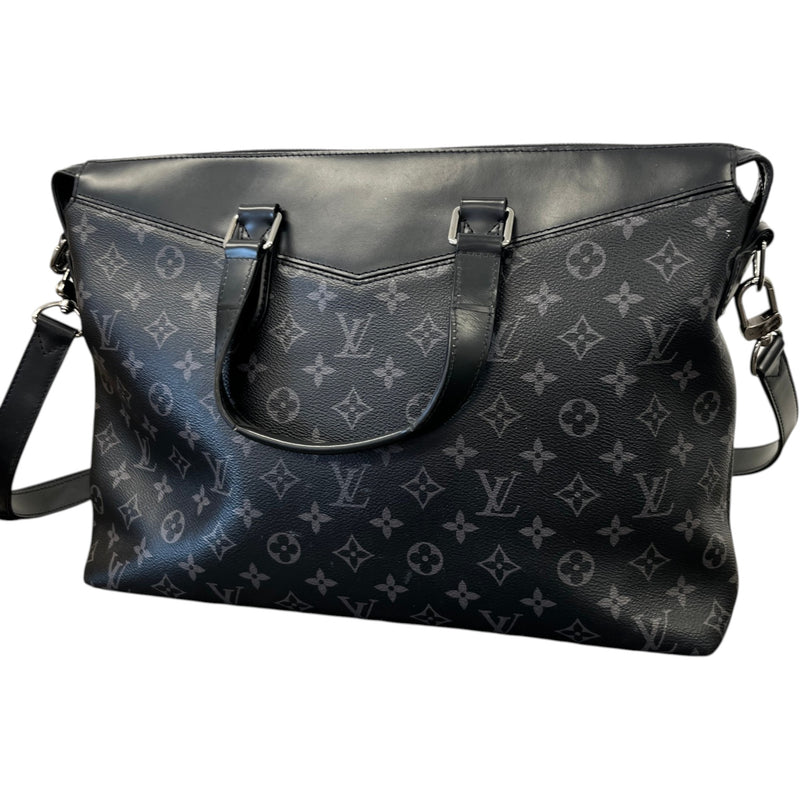 Men's Monogram Eclipe Explorer Briefcase Bag Black