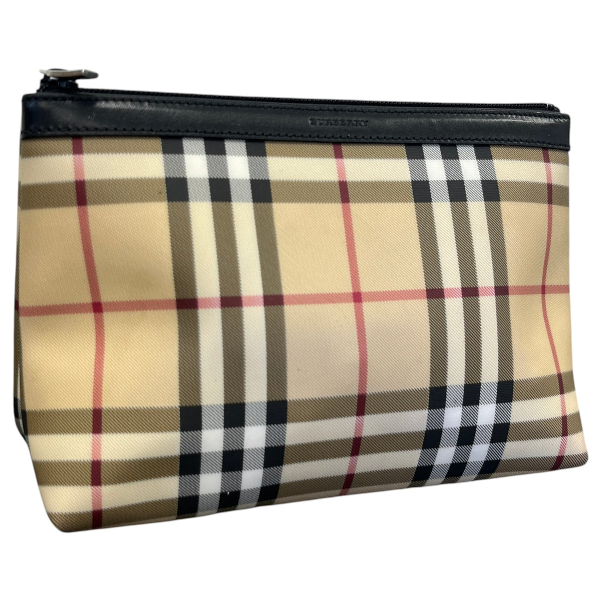 Women's Checkered Toiletry Bag Beige - Photo 3
