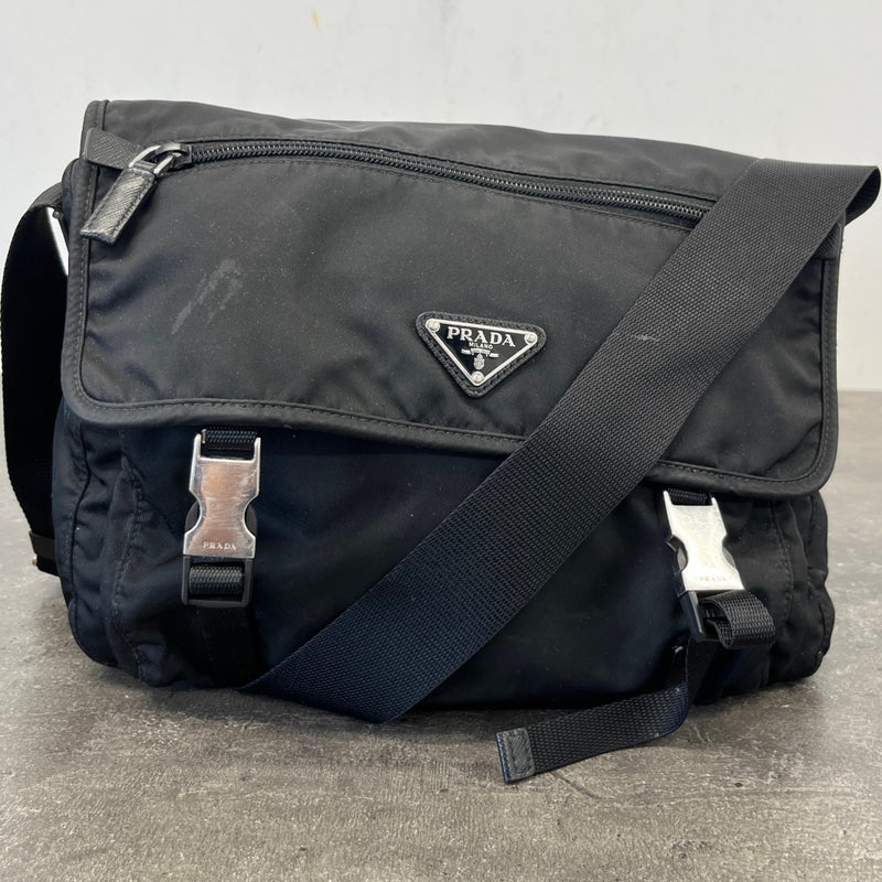 Men's Explore Re-Nylon Messenger Bag Black