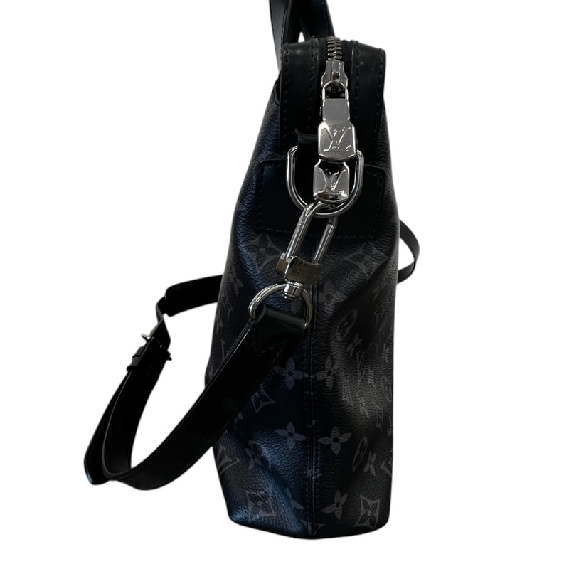 Men's Monogram Eclipe Explorer Briefcase Bag Black