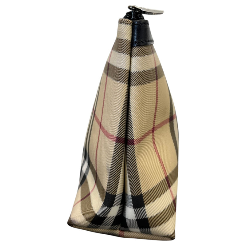 Women's Checkered Toiletry Bag Beige