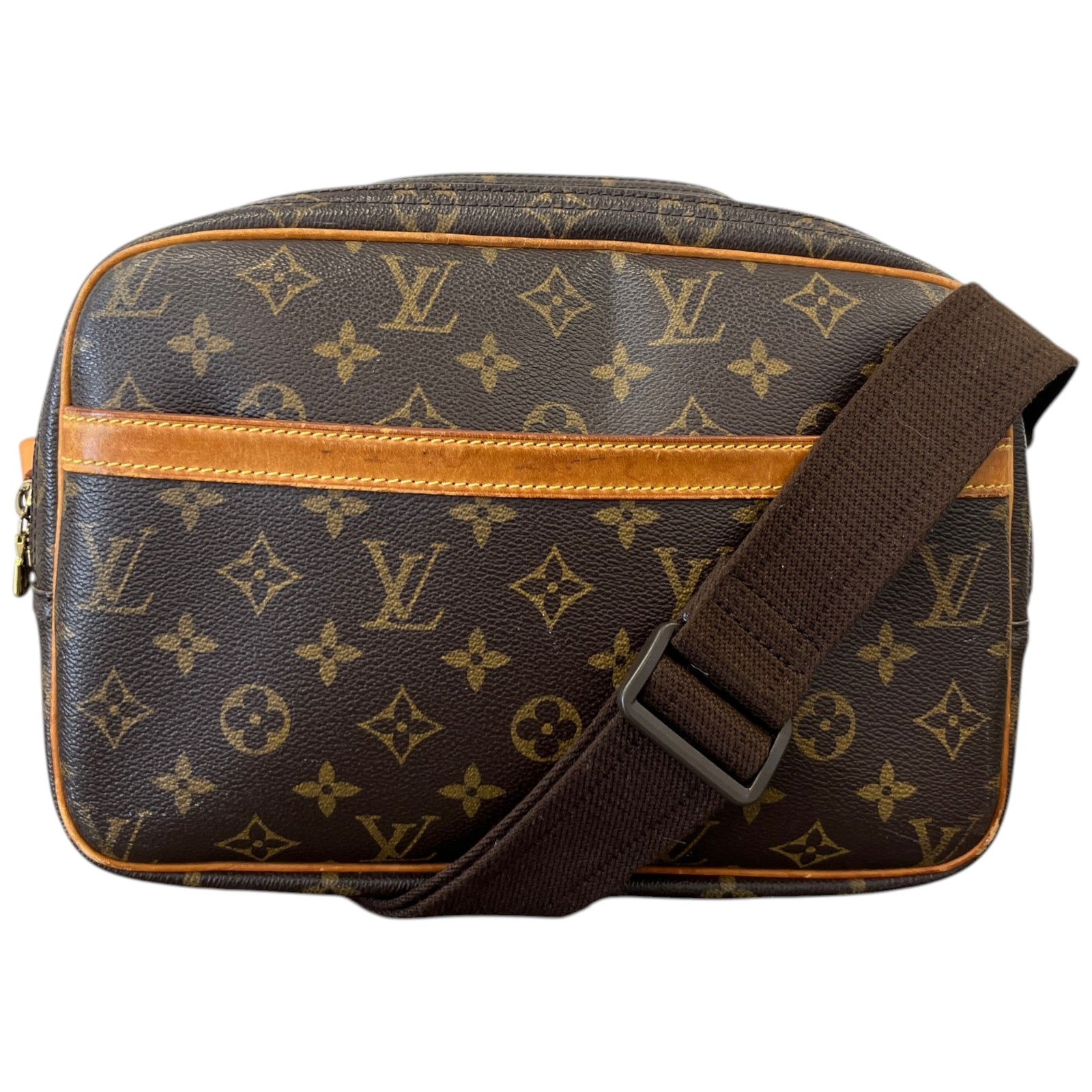 Women's Reporter Monogram Messenger Bag Brown - Photo 1
