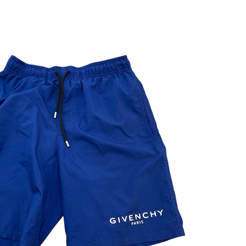 Men's Paris Logo Swim Shorts Blue Size S / W30